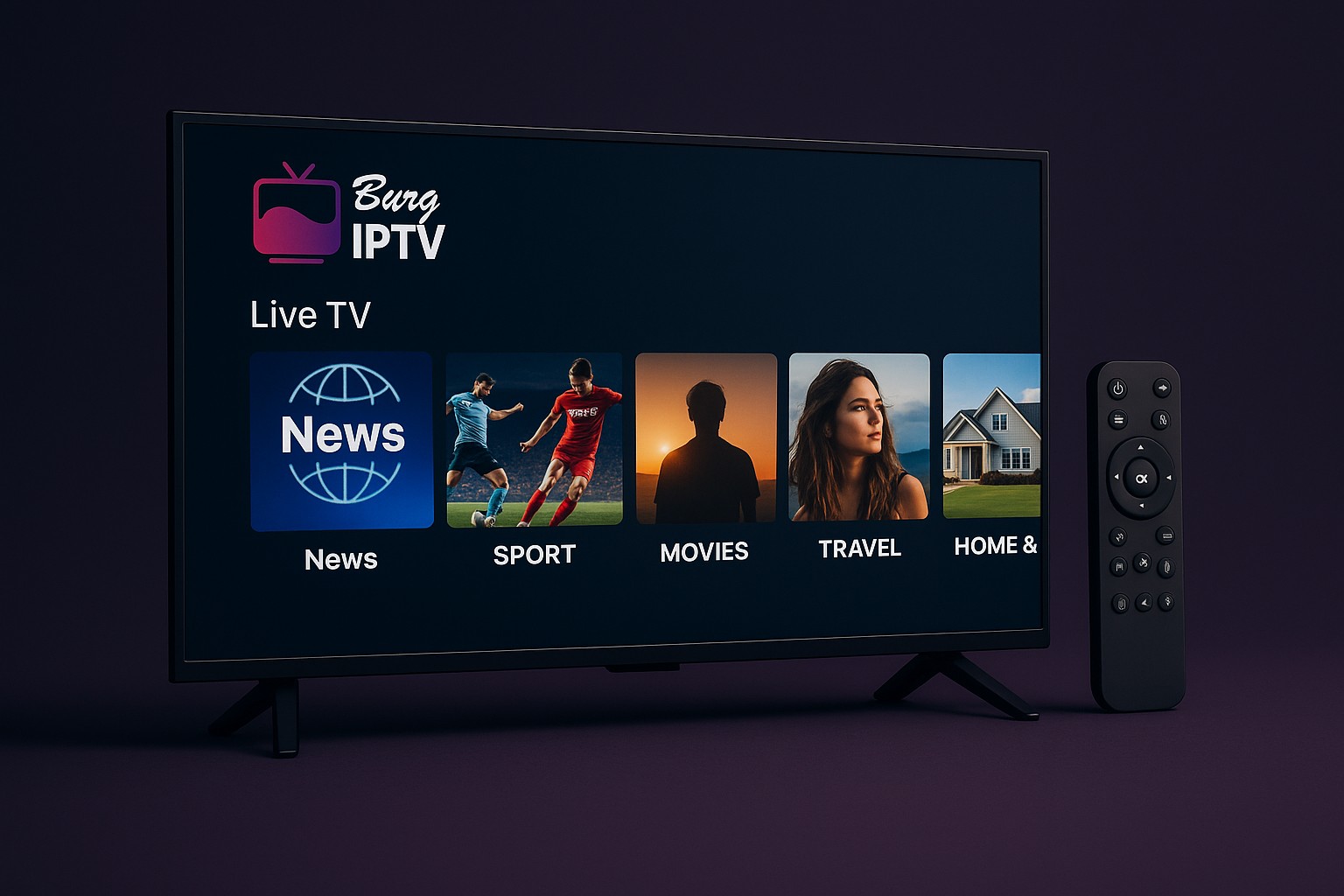 TV con telecomando - anteprima Burg IPTV